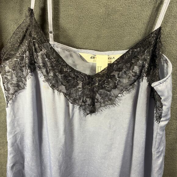 NWT y2k H M women slip dress 8 blue lace fairy grunge whimsigoth festival - Picture 6 of 8